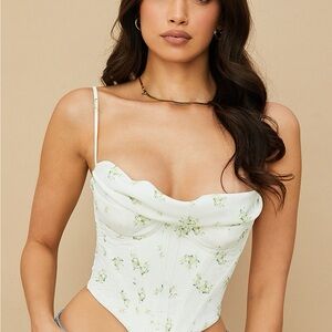 House of CB Bea corset crop top NWT
